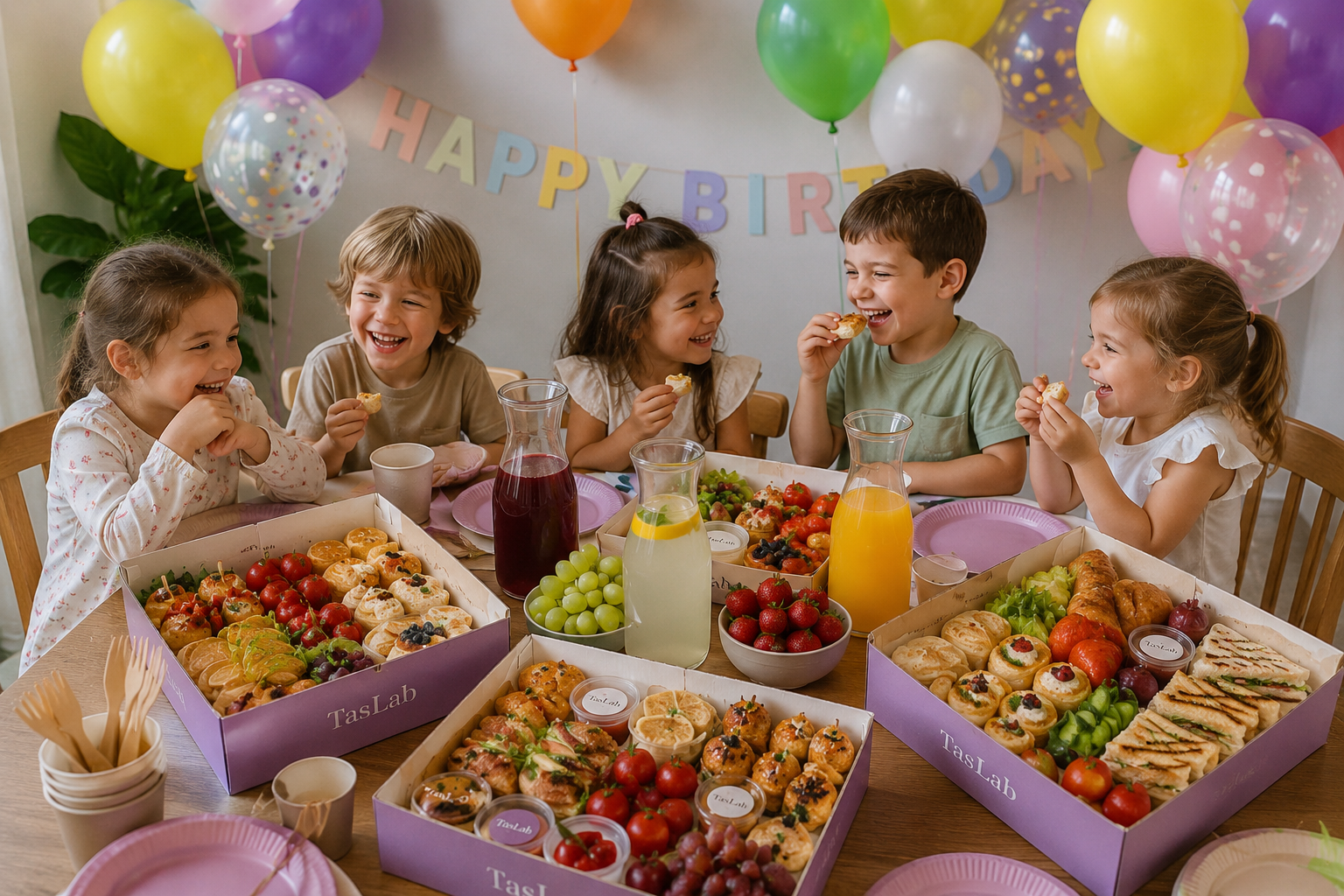 Kids party catering in Brussels. Children's birthday food.