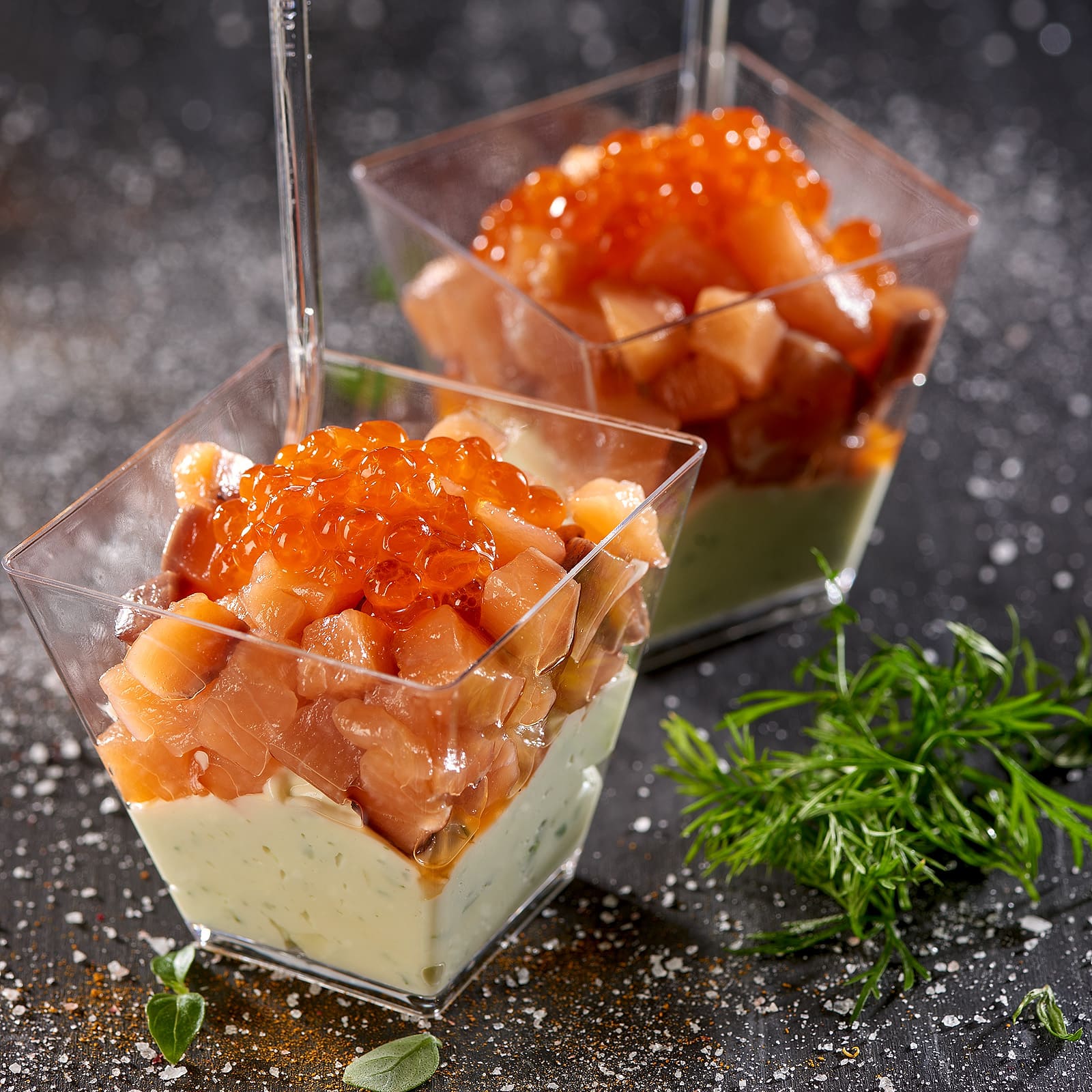 Délicatesse de saumon avec une sauce signature