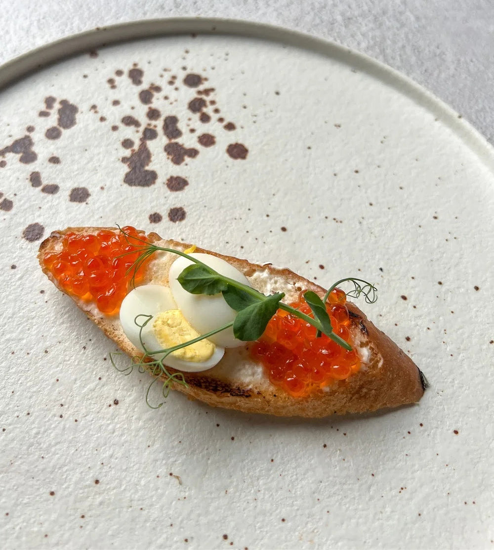 Caviar de saumon et œuf