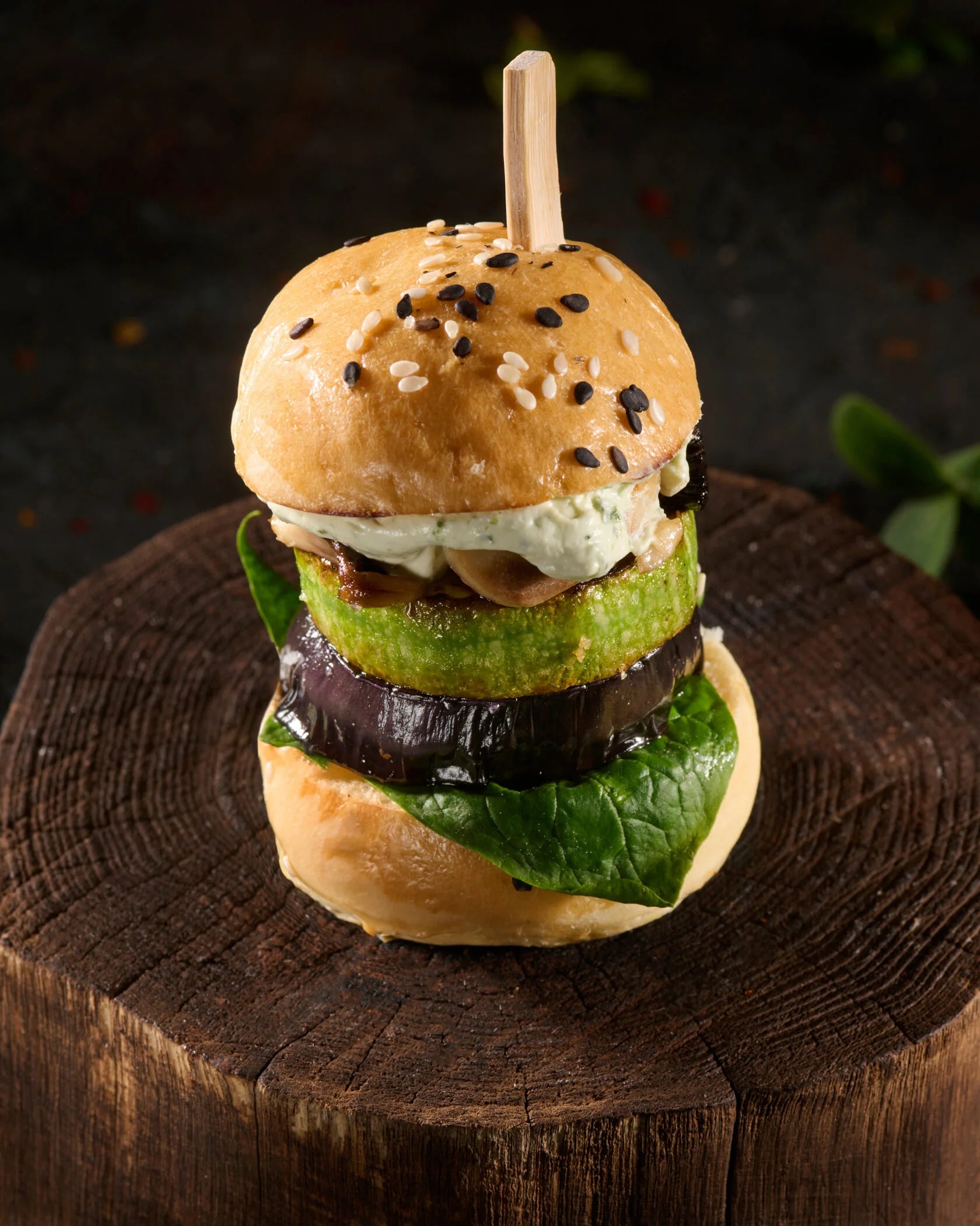 Mini-burgers aux légumes grillés