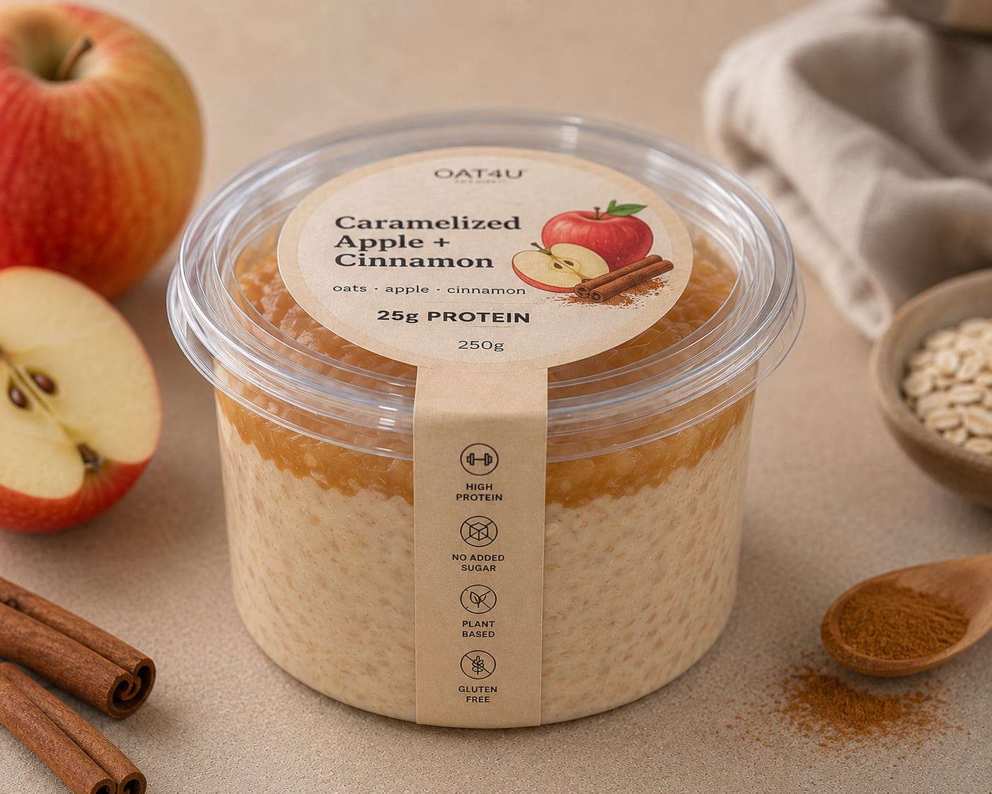 OAT4U Caramelized Apple & Cinnamon
