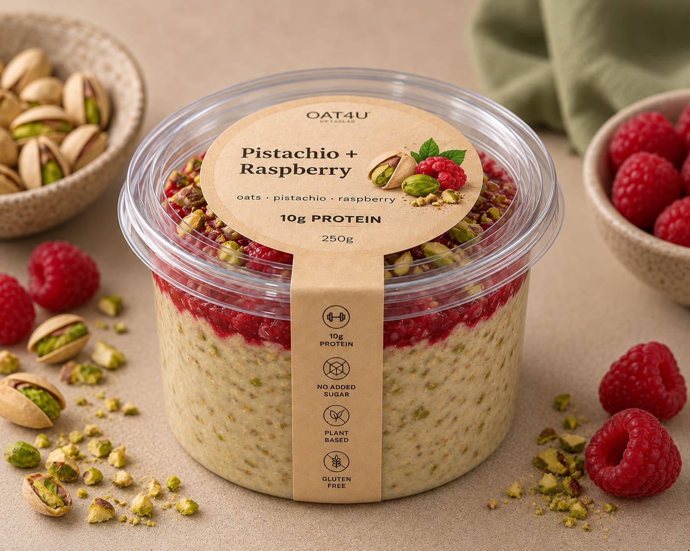 OAT4U Pistachio & Raspberry