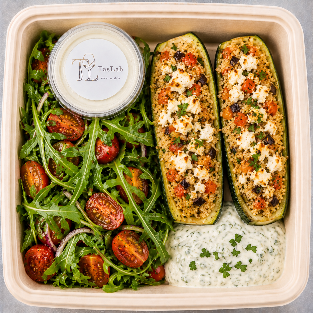 Mediterranean Stuffed Zucchini