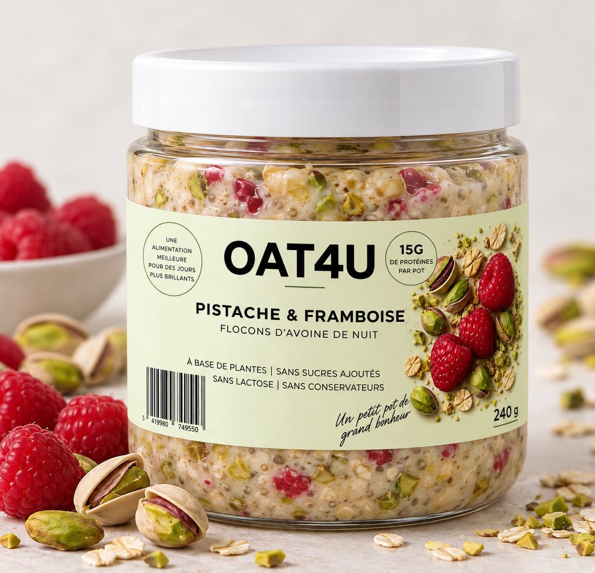 OAT4U Pistachio & Raspberry